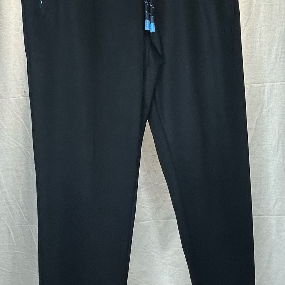Ben Sherman Black Jogger Pants with Blue Drawstring Tips